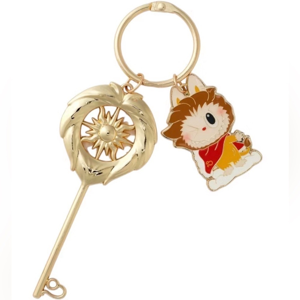 Pop Mart Thé Monster Labubu Constellation Series Leo Key Pendent NWOT